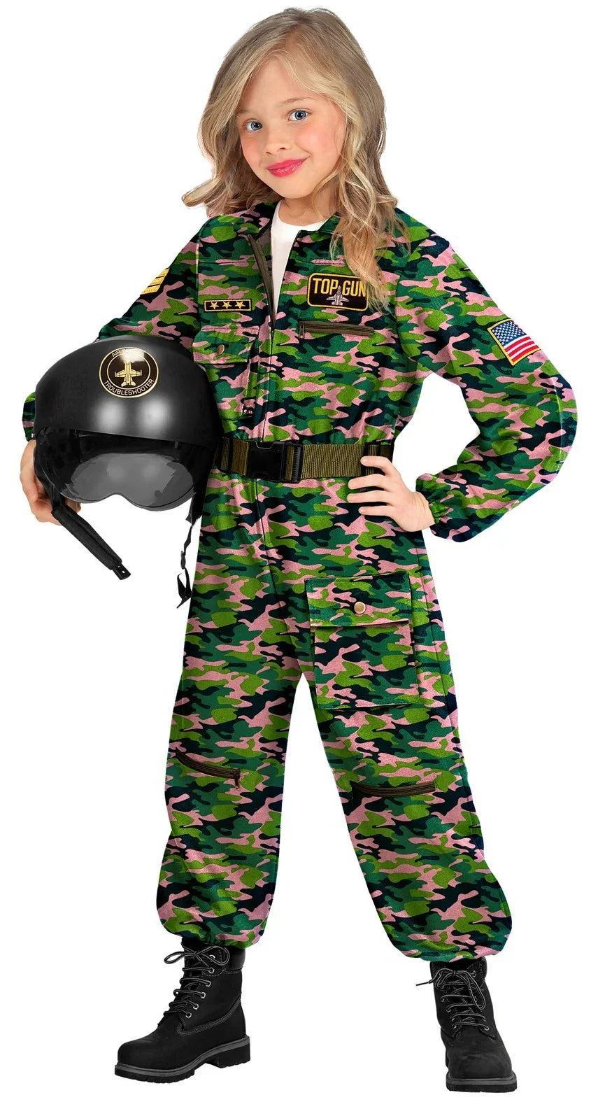 Disfraz de Piloto de Avión de Combate para Niña Pilotos y Aviadores Widmann